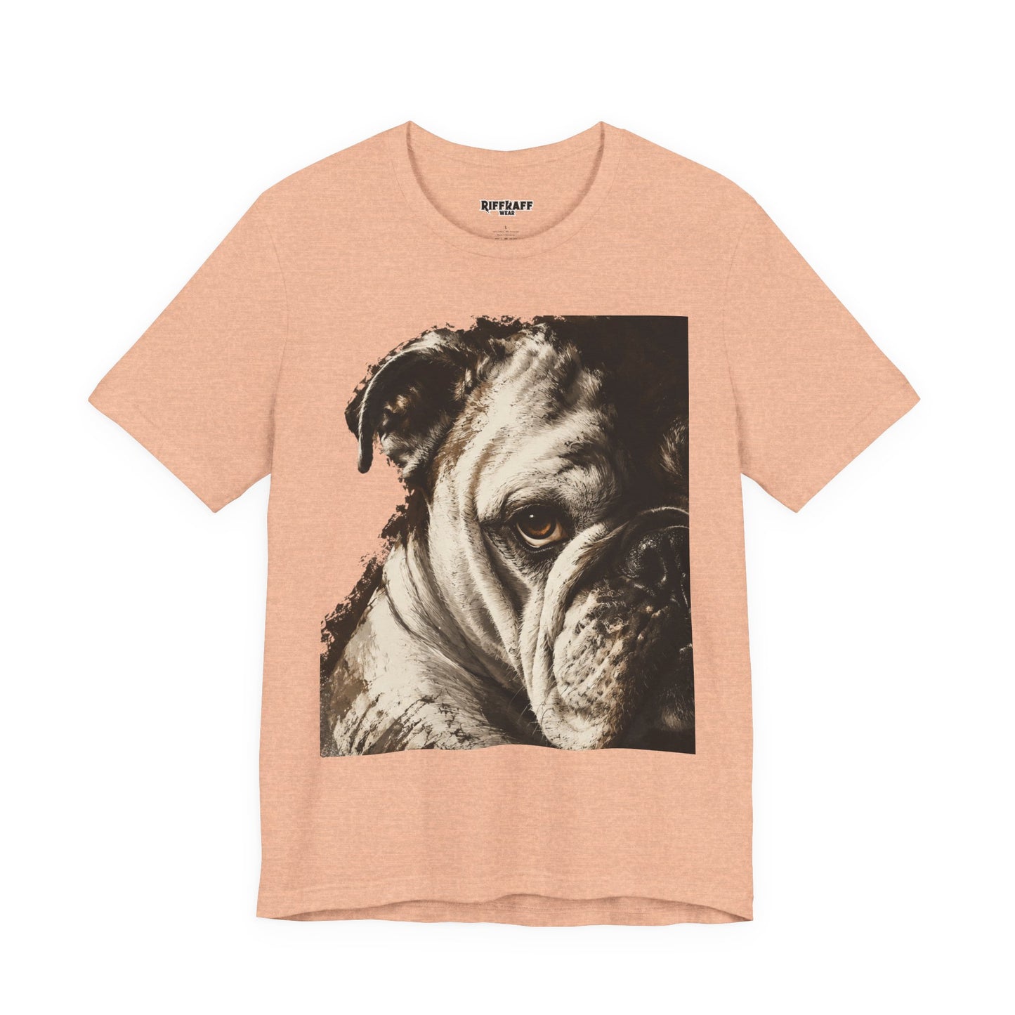 Bulldog Portrait T-Shirt Vintage Sepia Dog Graphic Tee