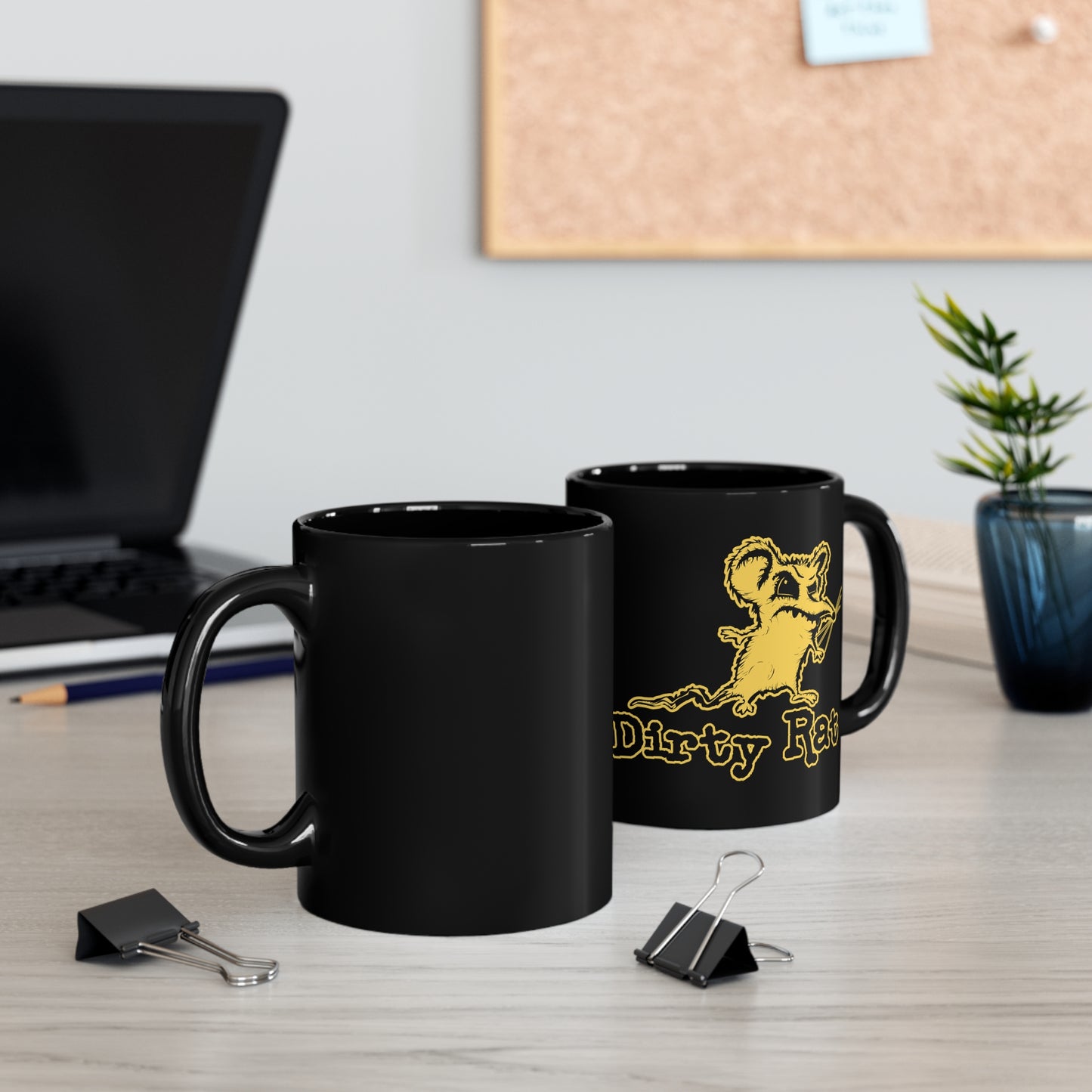 Dirty Rat 11oz Black Mug