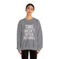 Unisex Crewneck Sweatshirt - "Time Doesn't Refund" - REBEL REPUBLIC - Riff Raff Wear