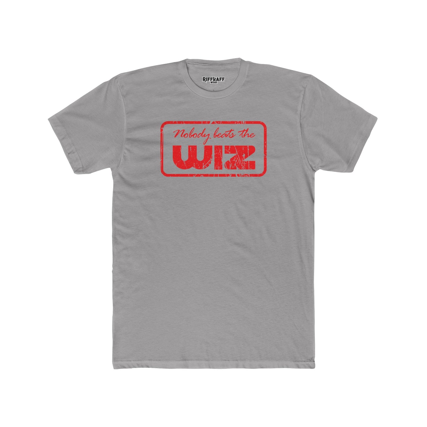 Nobody Beats The Wiz Unisex Cotton Crew Tee - Retro Retail T-Shirt - Riff Raff Wear