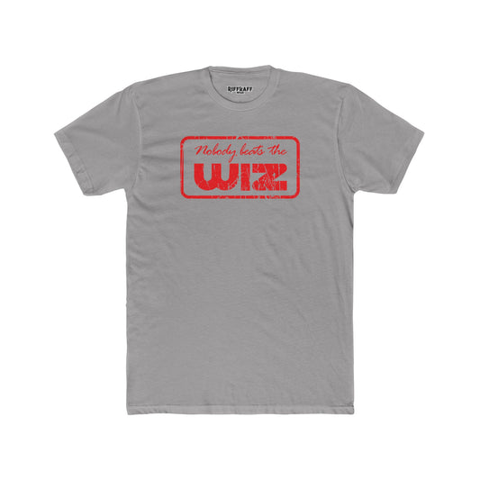 Nobody Beats The Wiz Unisex Cotton Crew Tee - Retro Retail T-Shirt - Riff Raff Wear