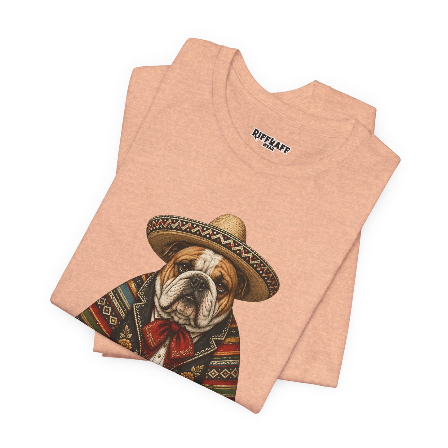 Bulldog in Sombrero T‑Shirt "Adios, Bitchachos!" Funny Mexican Fiesta Tee