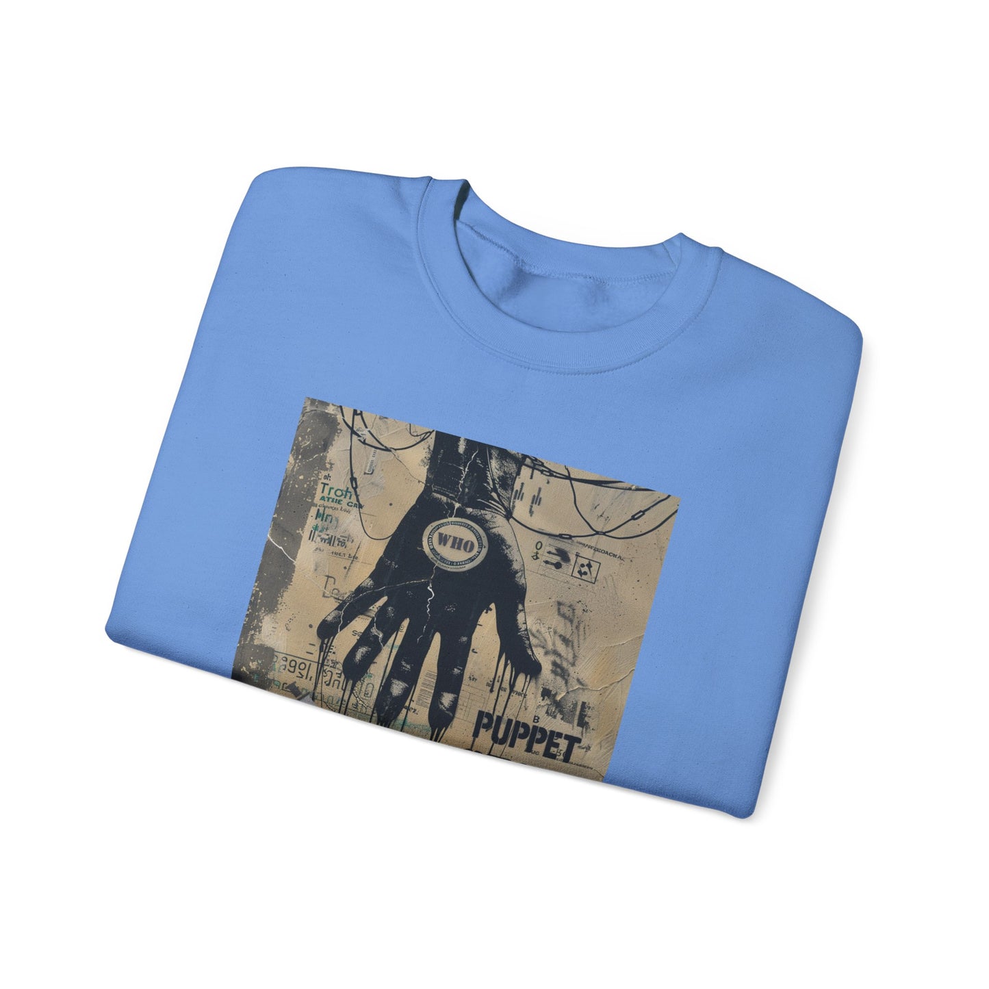 Artistic Puppet State Sweatshirt - Unisex Crewneck for Creative Souls - Riff Raff Wear