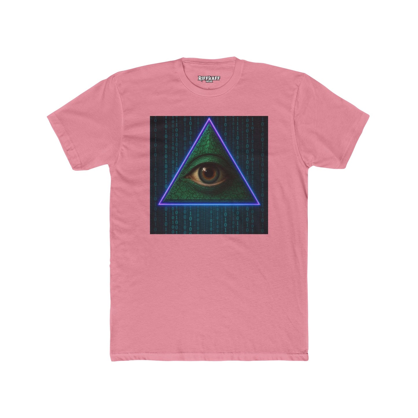 Mystical Eye Unisex Cotton Crew Tee - Retro Cyber Design - Riff Raff Wear