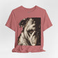 Bulldog Portrait T-Shirt Vintage Sepia Dog Graphic Tee