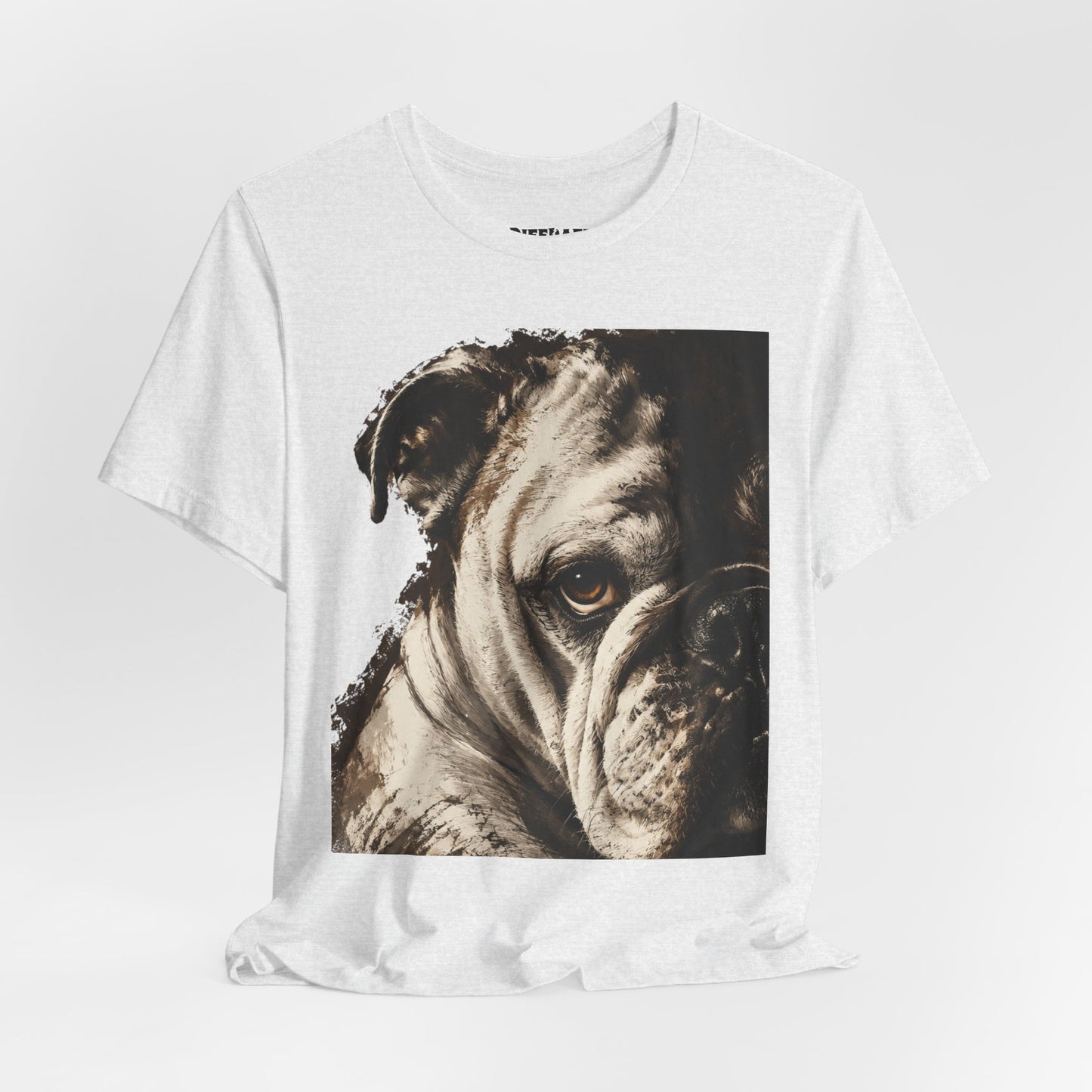 Bulldog Portrait T-Shirt Vintage Sepia Dog Graphic Tee