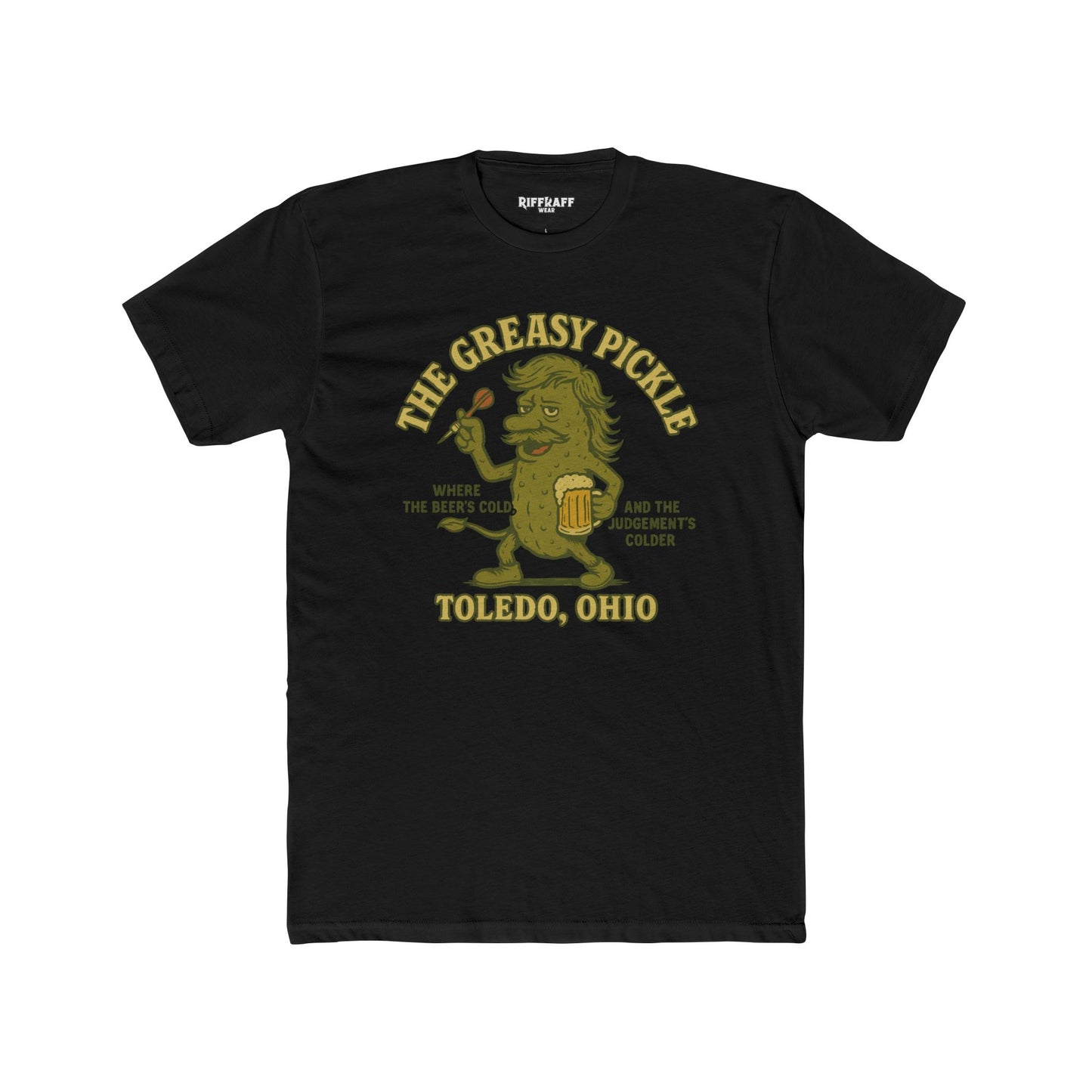 The Greasy Pickle Unisex Crew Tee for Beer Lovers in Toledo, Ohio - Riff Raff Wear