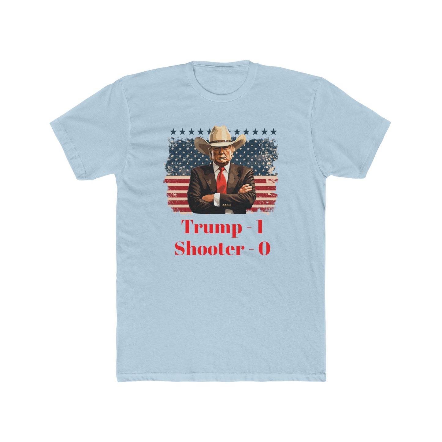 Riff Raff Wear Trump 1 Shooter 0 Unisex Cotton Crew Tee