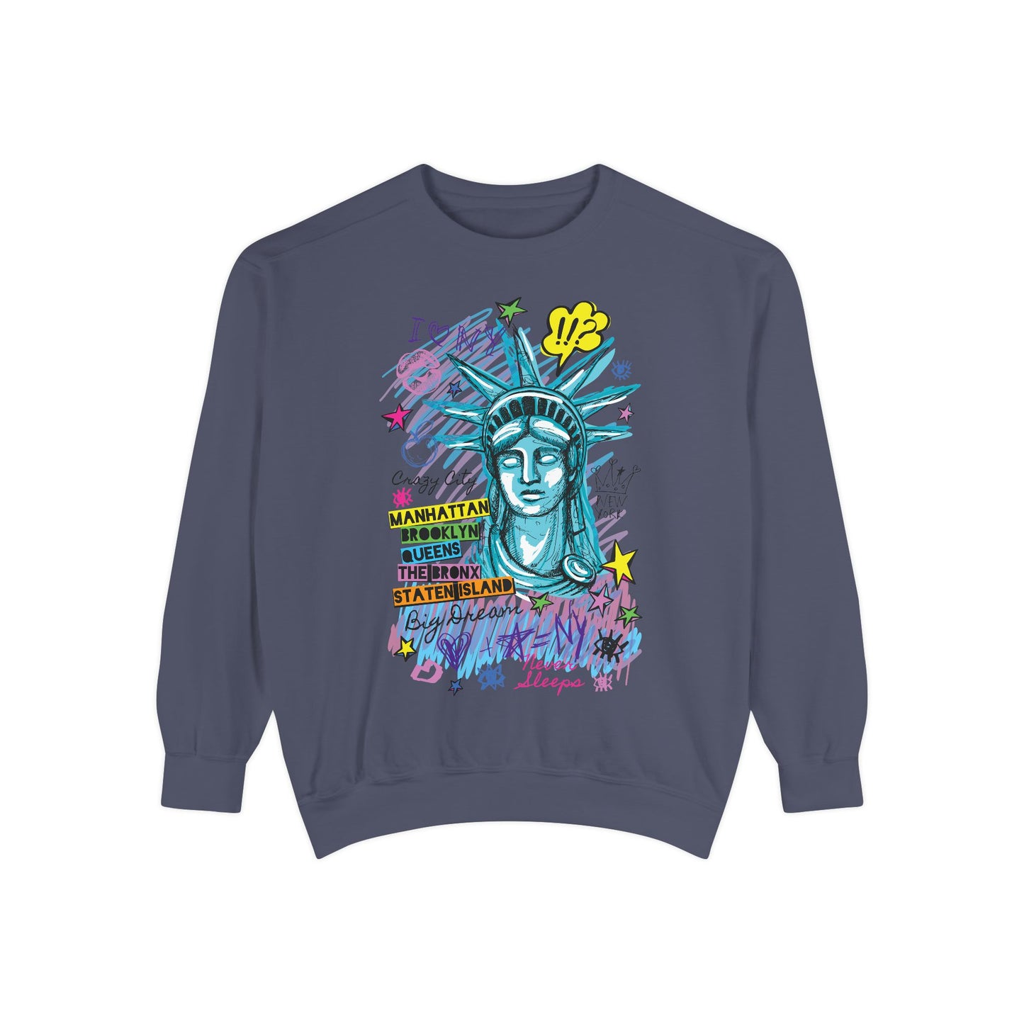 Statue of Liberty Graphic Unisex Sweatshirt - NYC Urban Style - Riff Raff Wear