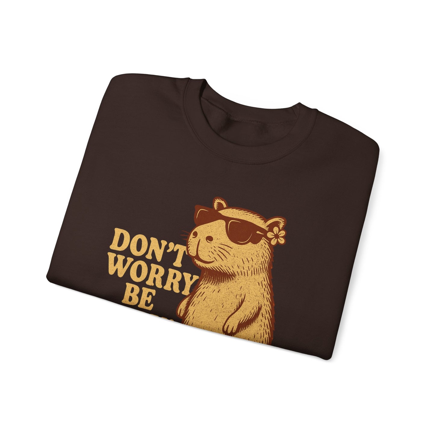 Don't Worry Be Capy! - Unisex Heavy Blend Crewneck Sweatshirt - Riff Raff Wear