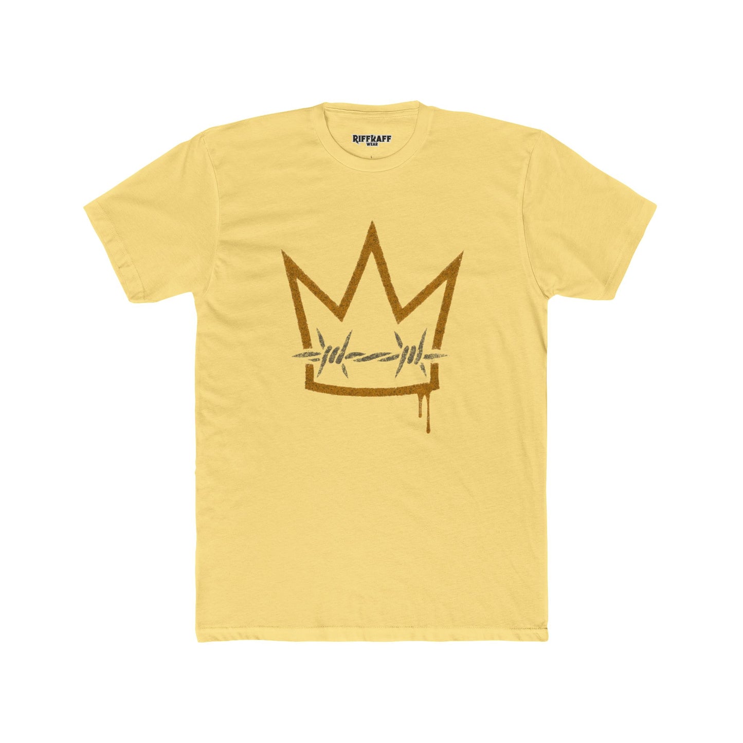 Crown Barbed Wire Unisex Cotton Crew Tee Casual Streetwear  - Riff Raff Wear