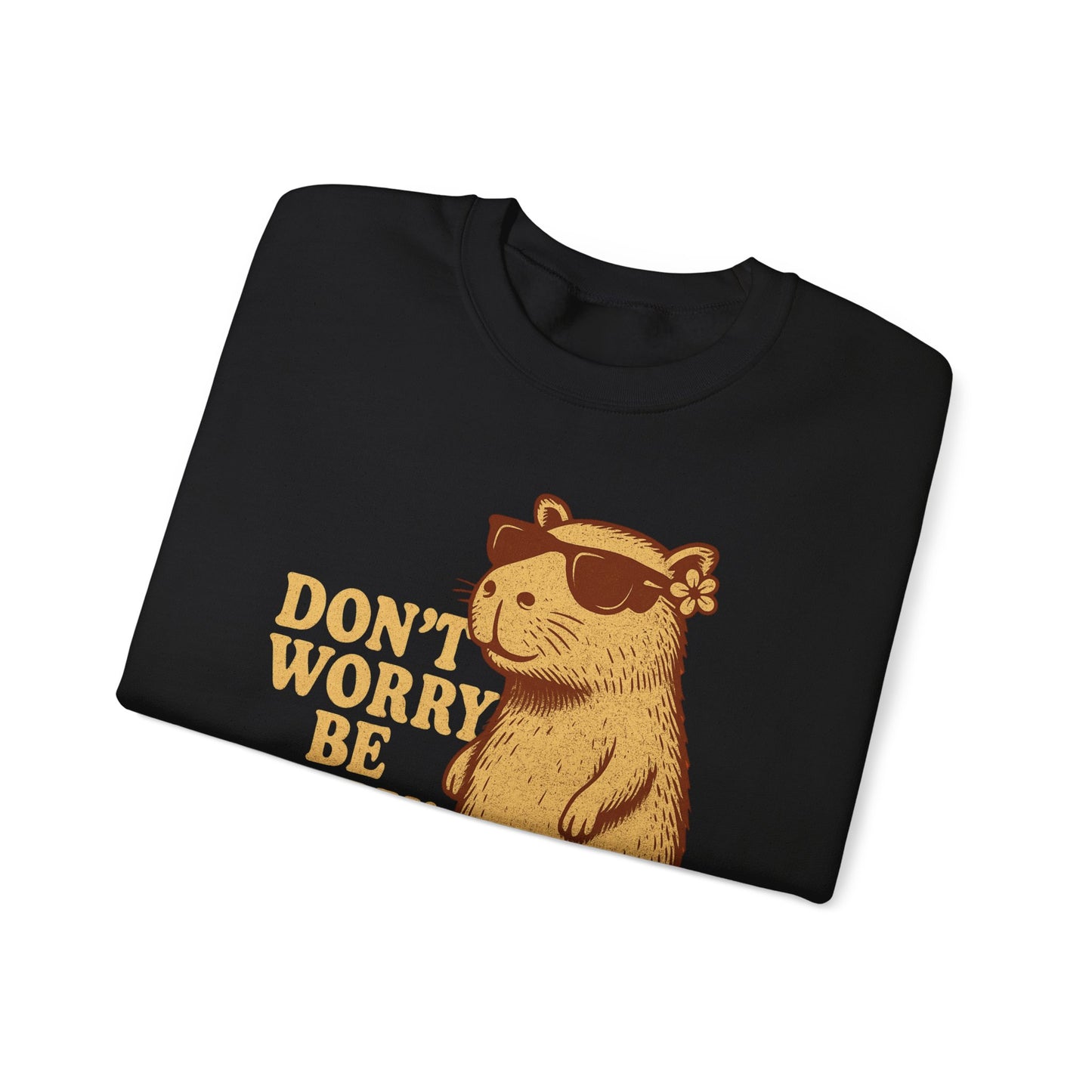 Don't Worry Be Capy! - Unisex Heavy Blend Crewneck Sweatshirt - Riff Raff Wear