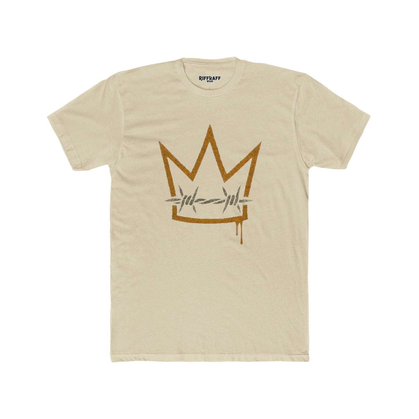 Crown Barbed Wire Unisex Cotton Crew Tee Casual Streetwear  - Riff Raff Wear