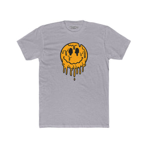 Drippy Smiley Face Tee - Unisex Cotton Crew Tee for Fun, Casual Wear, Trendy Outfit, Unique Gift, Festival Apparel, Streetwear - Riff Raff Wear