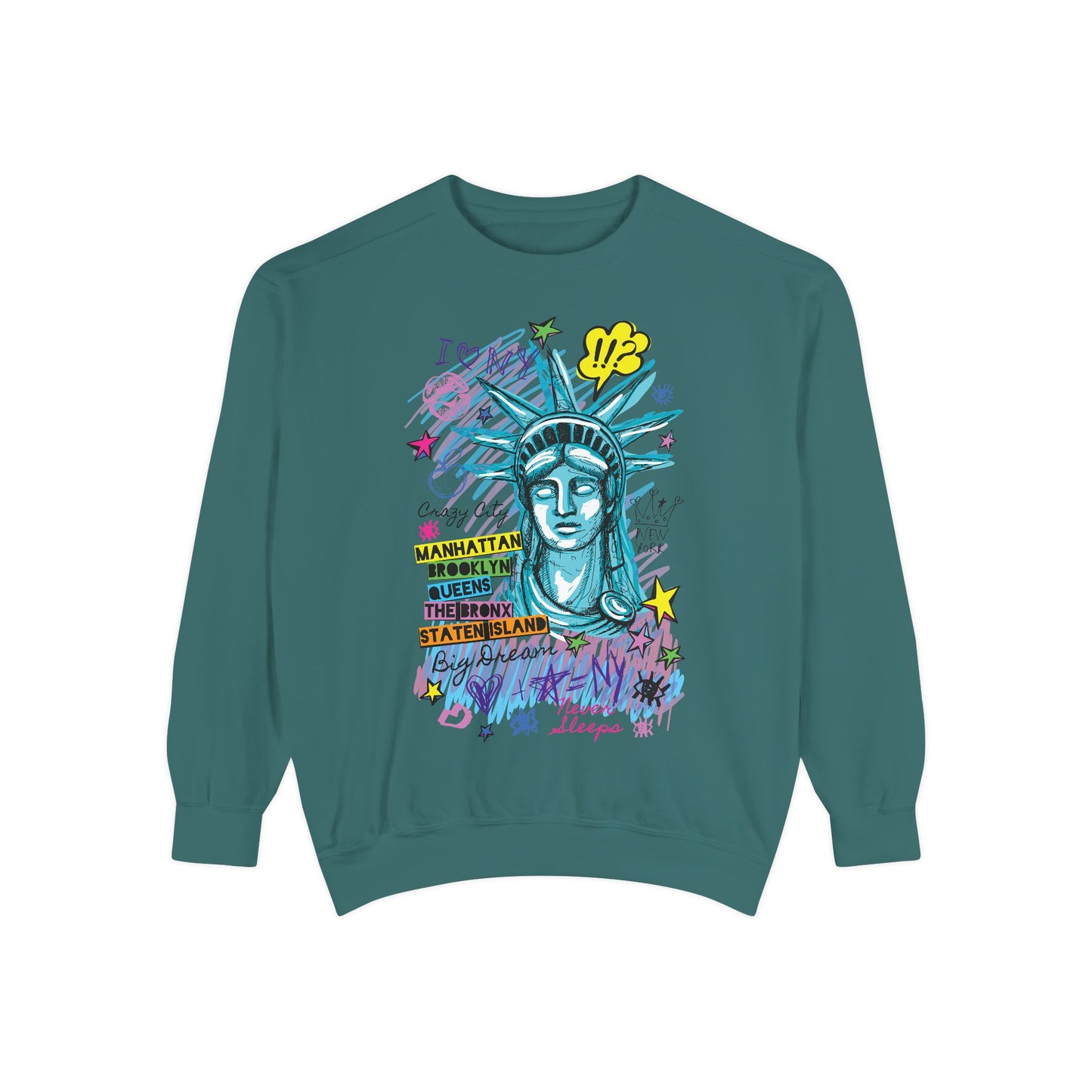 Statue of Liberty Graphic Unisex Sweatshirt - NYC Urban Style - Riff Raff Wear