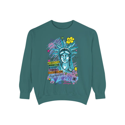 Statue of Liberty Graphic Unisex Sweatshirt - NYC Urban Style - Riff Raff Wear