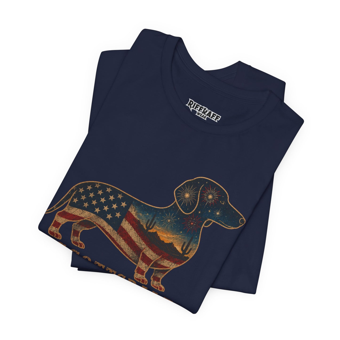 Copy of Freedom Crew Dachshund T-Shirt – Patriotic Dachshund Flag Tee