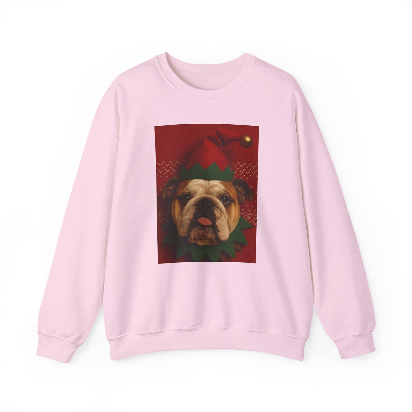 Festive Bulldog Christmas Sweatshirt, Cozy Sweatshirt, Holiday Apparel, Dog Lover Gift, Christmas Sweater, Fun Winter Outfit - Rif Raff Wear