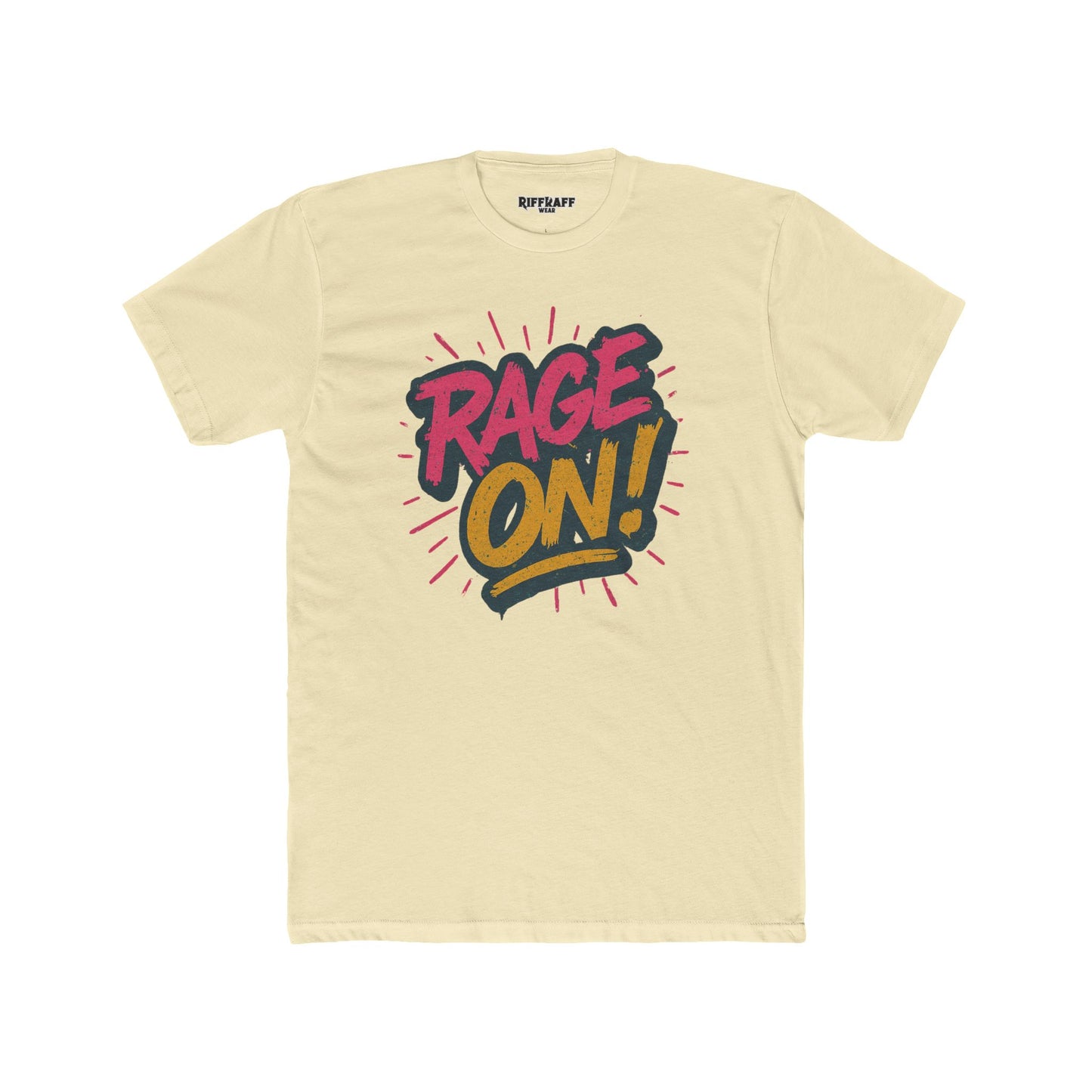 Rage On! Unisex Cotton Crew Tee - Bold Graphic T-Shirt for Casual Wear