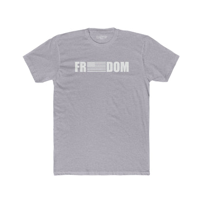 Freedom Tee White Men's Cotton Crew Tee - Riff Raff Wear
