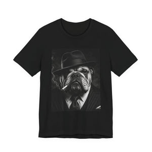 Bulldog Mobster T-Shirt  Vintage Noir Dog Graphic Tee
