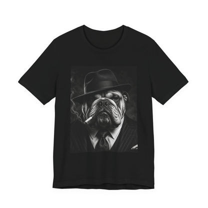 Bulldog Mobster T-Shirt  Vintage Noir Dog Graphic Tee