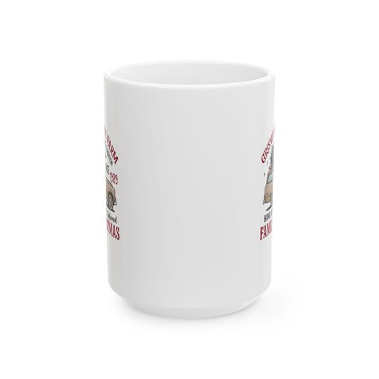 Vintage Truck Christmas Mug - Ceramic Coffee Cup, Festive Holiday Gift, Rustic Farmhouse Decor - Riff Raff Wear