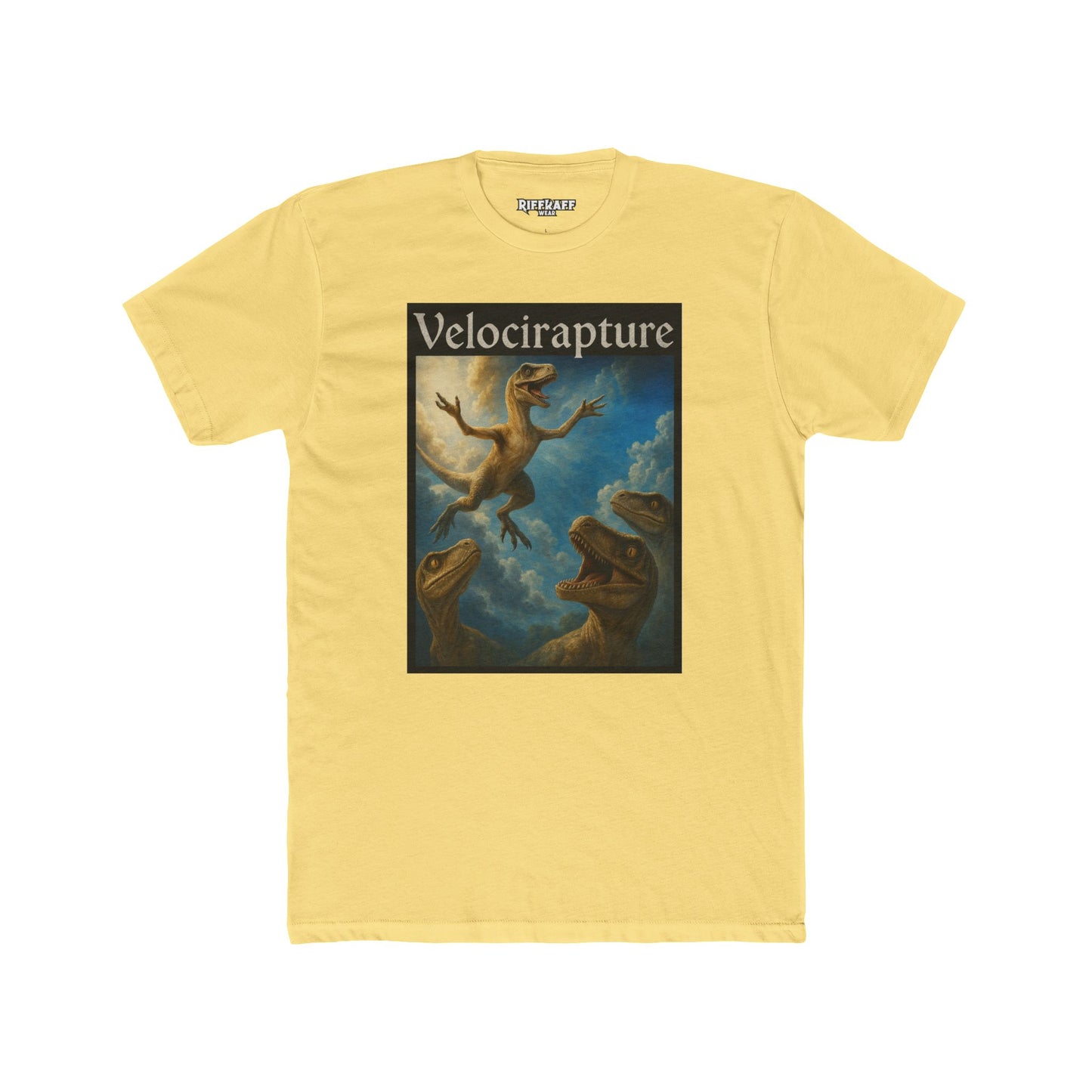 VelocirapTee - Unisex Cotton Crew Tee with Dinosaur Design, Graphic T-shirt, Casual Wear, Gift for Dino Lovers, Funny Shirt