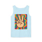 Unisex Peace Sign Tank Top - Vibrant Garment-Dyed Casual Wear - Riff Raff Wear