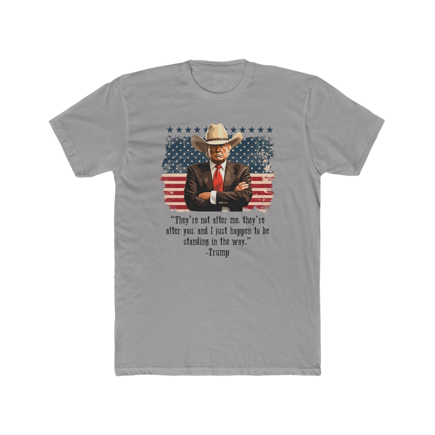 Riff Raff Wear Standing In The Way Trump Unisex Cotton Crew Tee