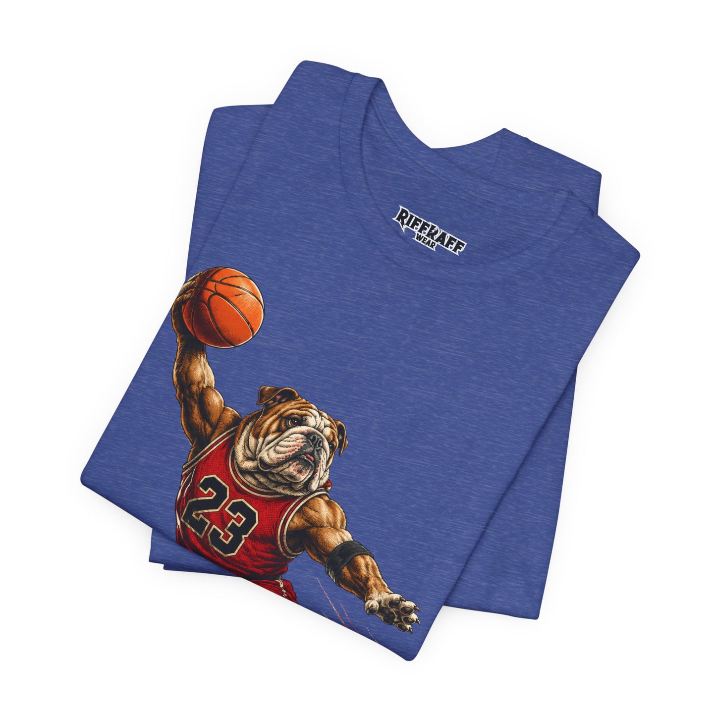Bulldog Dunk Basketball T‑Shirt, Retro #23 Slam Dunk Graphic Tee