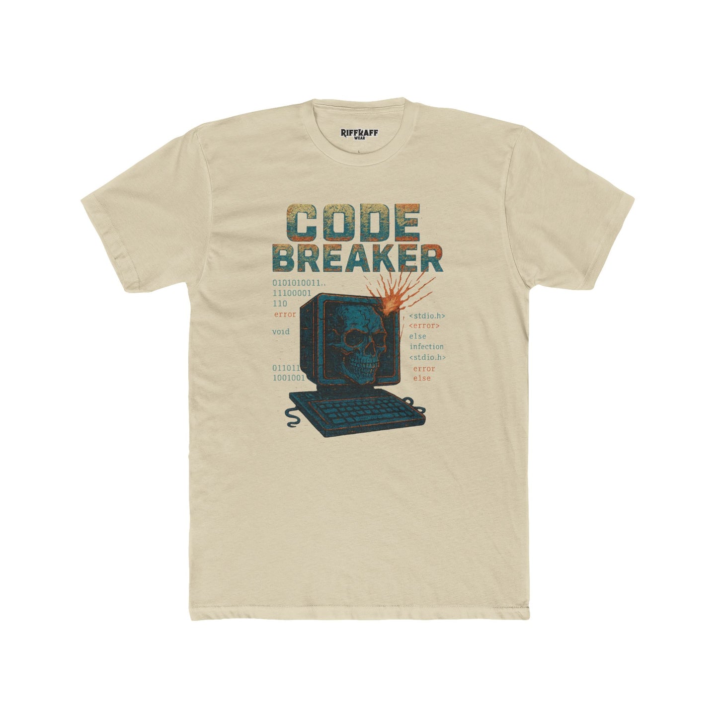 Unisex Cotton Crew Tee - Code Breaker Graphic Tee for Tech Lovers