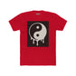 Unisex Cotton Crew Tee with Dripping Yin Yang Design | Casual Wear, Unisex Tee - Riff Raff Wear