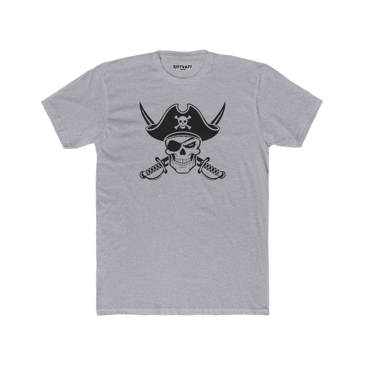 Pirate Skull Unisex Cotton Crew Tee - Perfect for Nautical Enthusiasts and Halloween - Riff Raff Wear