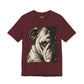 Bulldog Portrait T-Shirt Vintage Sepia Dog Graphic Tee