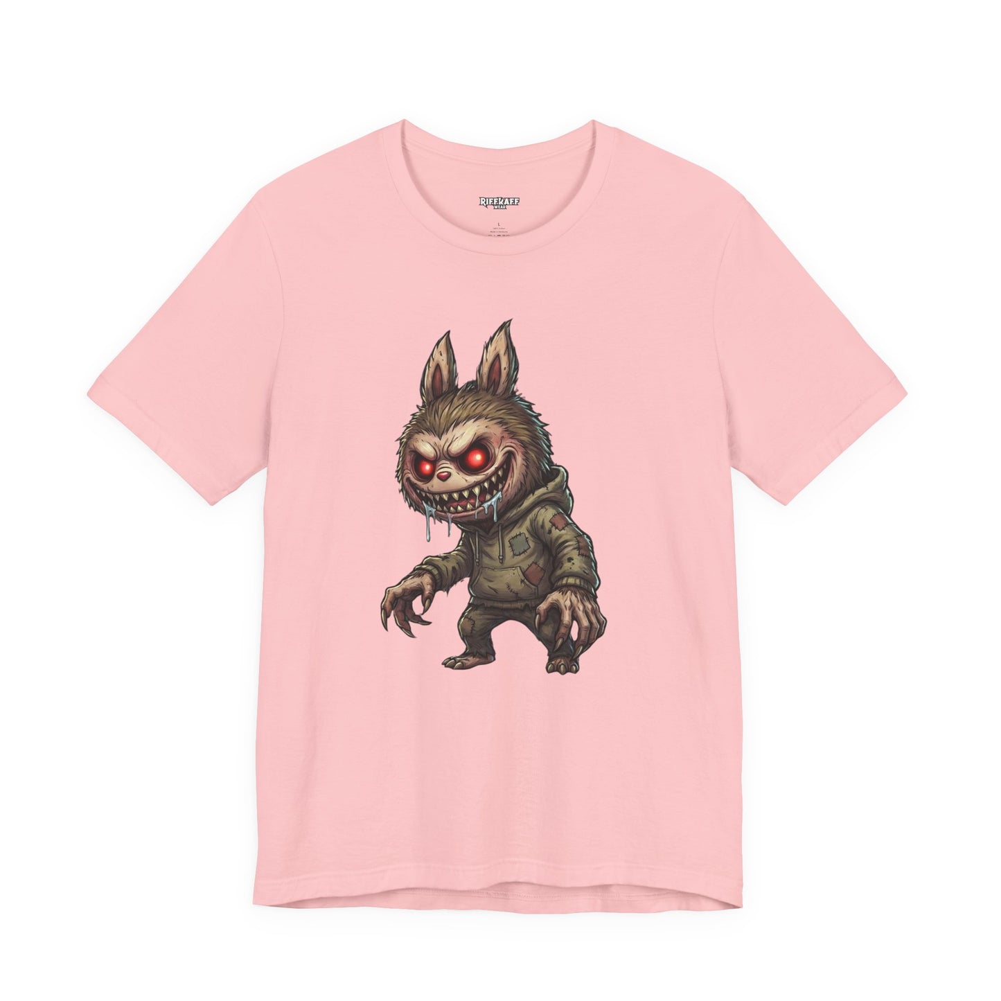 Graphic Tee — Creepy Bunny Monster Front with "F*** You and Your Lab***" Bold Back