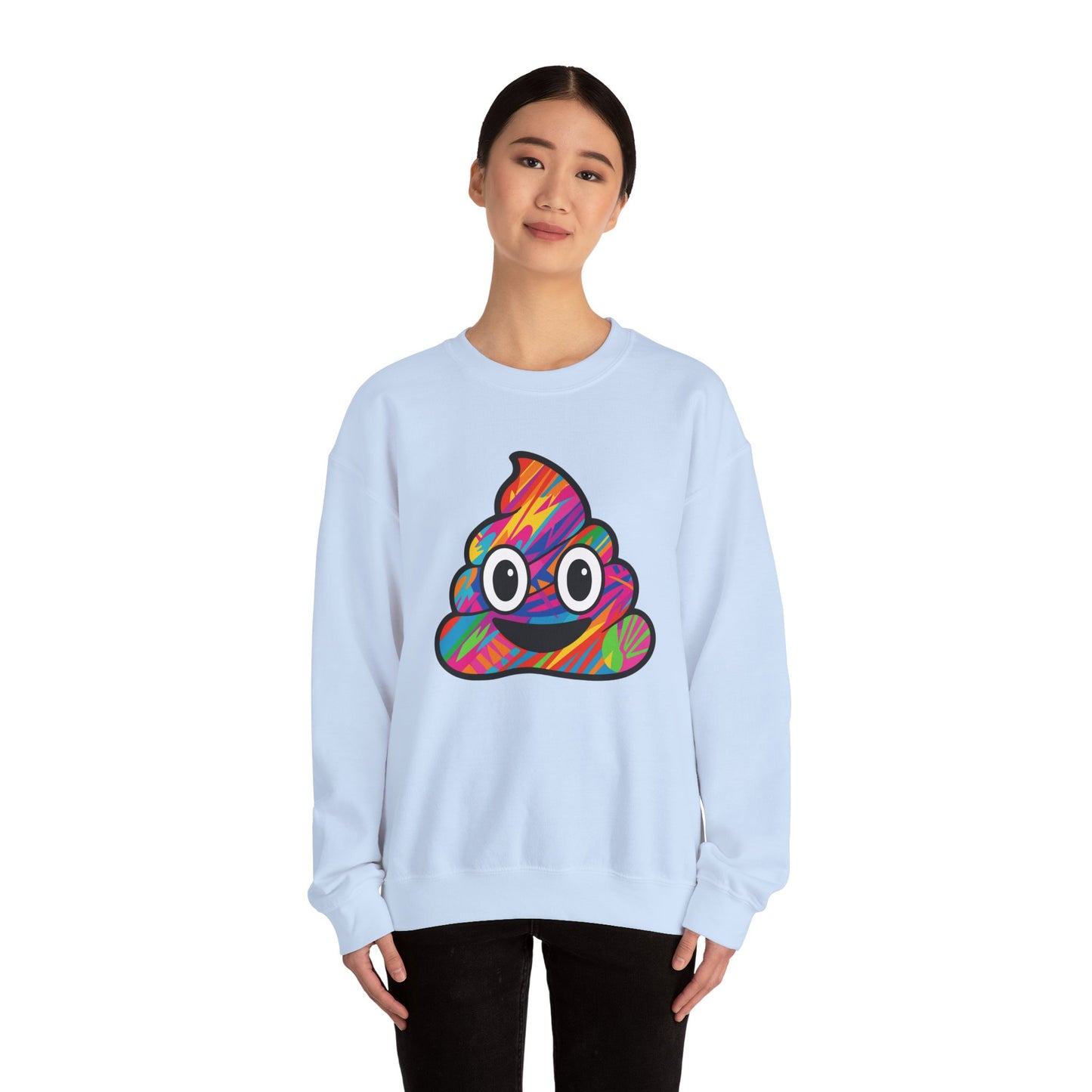 Colorful Emoji Crewneck Sweatshirt - Fun Unisex Design - Riff Raff Wear