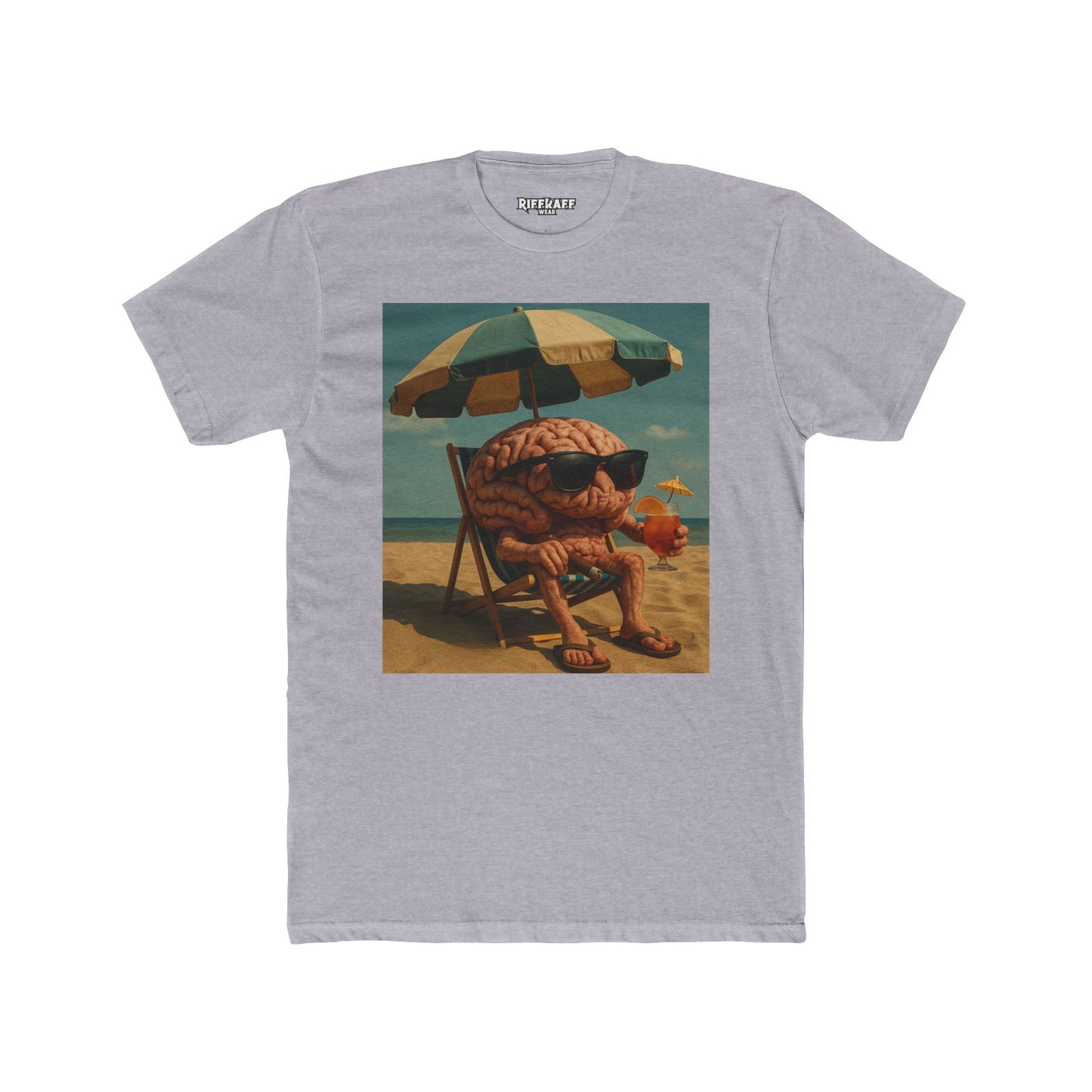 Chill Vibes Brain Art Unisex Cotton Crew Tee - Riff Raff Wear