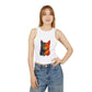 Colorful Cat Graphic Racer Tank Top for Women - Riff Raff Wear