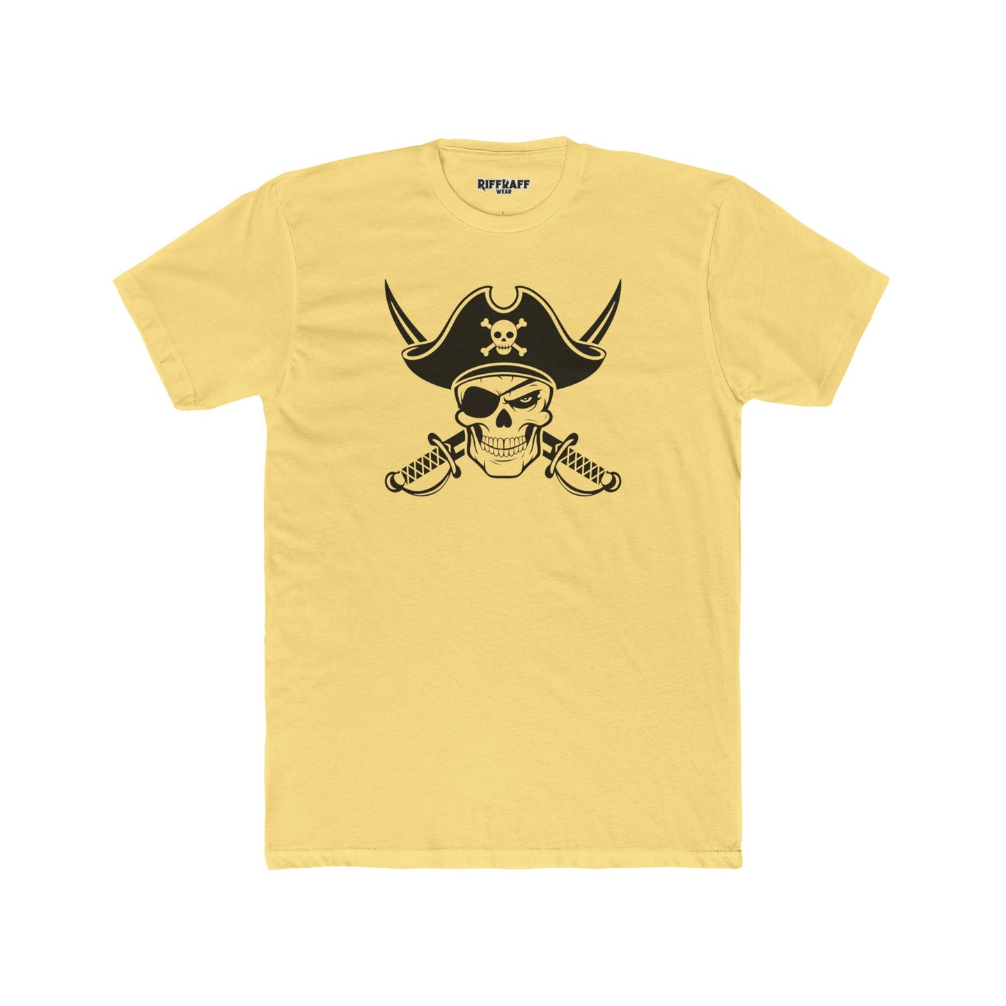 Pirate Skull Unisex Cotton Crew Tee - Perfect for Nautical Enthusiasts and Halloween - Riff Raff Wear