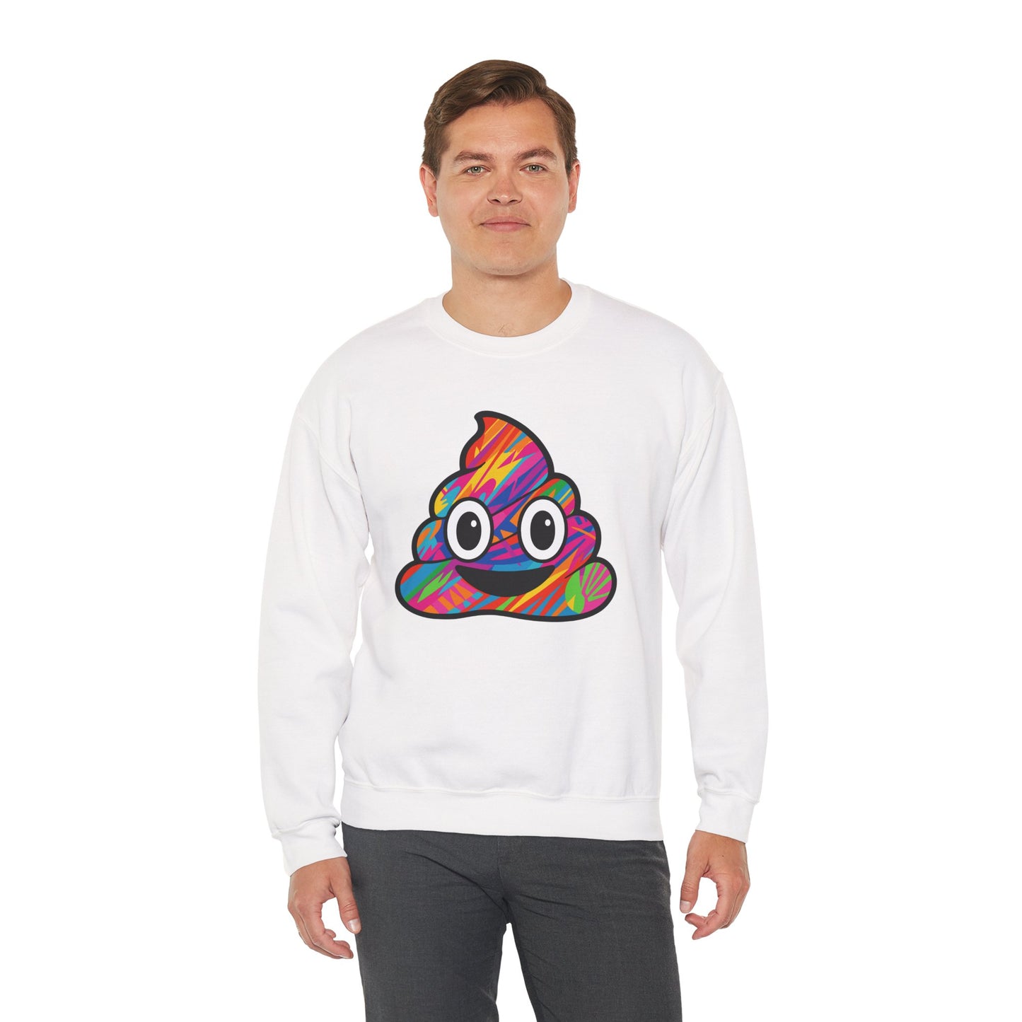Colorful Emoji Crewneck Sweatshirt - Fun Unisex Design - Riff Raff Wear