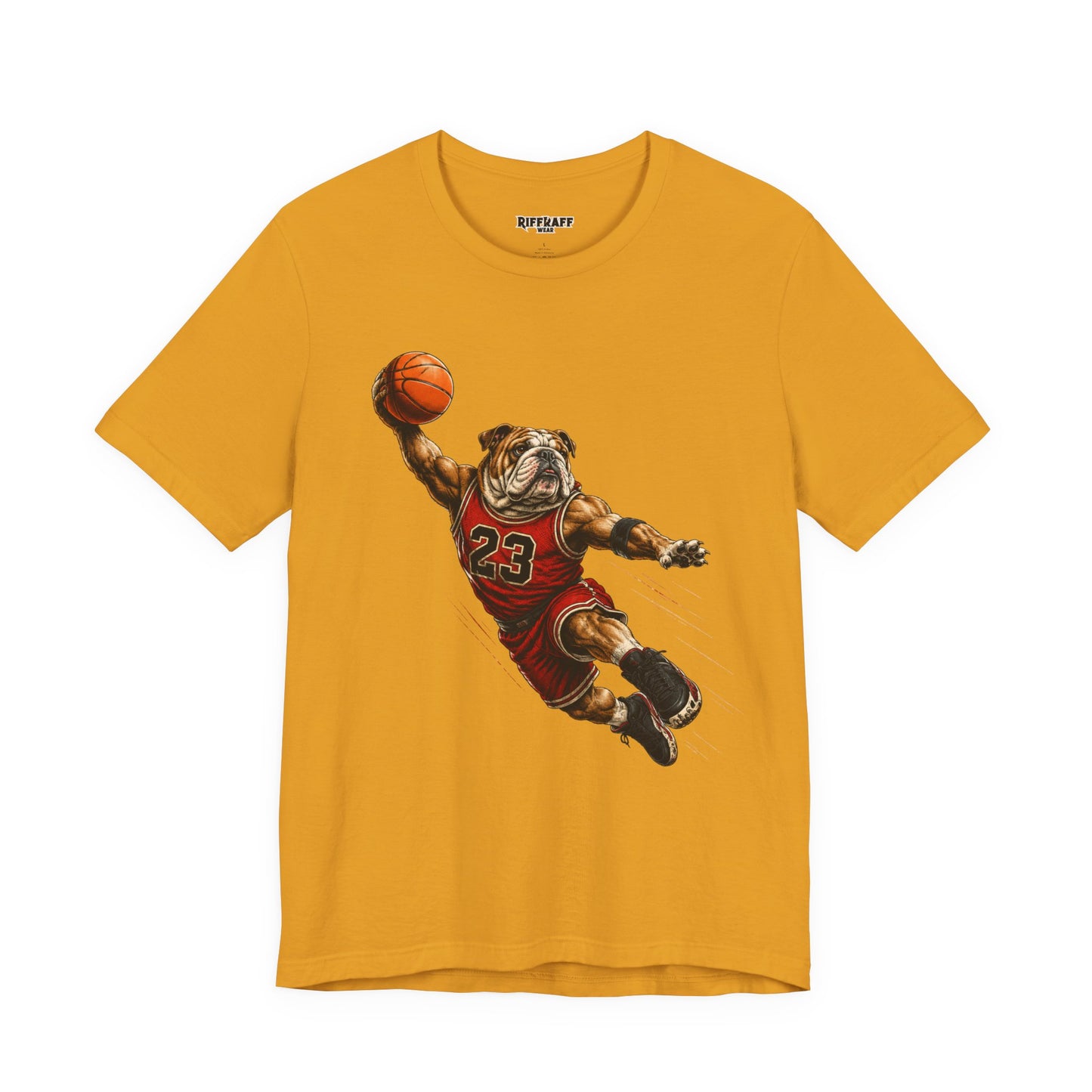 Bulldog Dunk Basketball T‑Shirt, Retro #23 Slam Dunk Graphic Tee