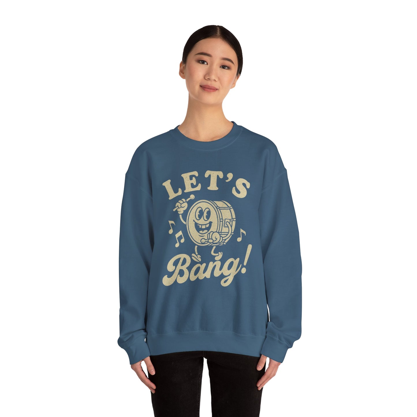 Let's Bang! Unisex Crewneck Sweatshirt - Fun & Comfy Apparel for Music Lovers - Riff Raff Wear