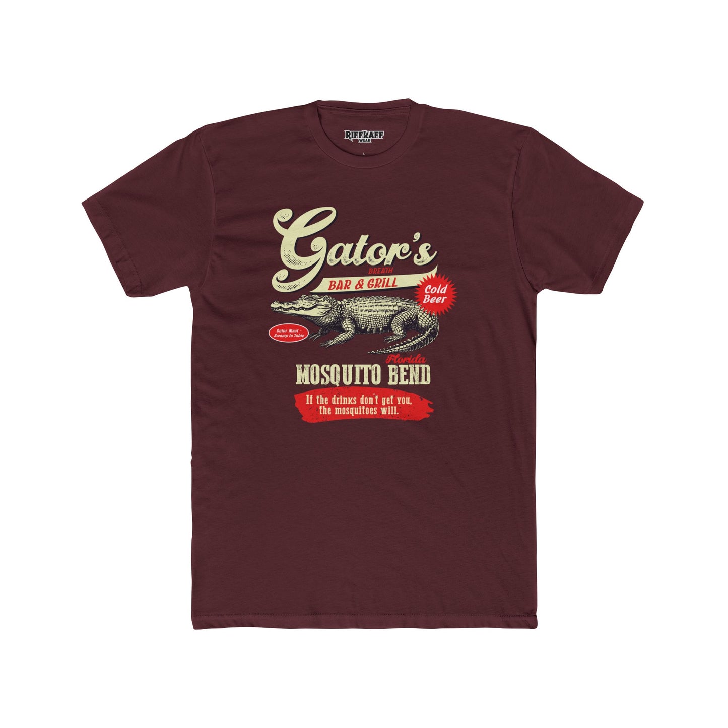Gator's Bar & Grill Humor Tee - Unisex Cotton Crew Shirt - Riff Raff Wear