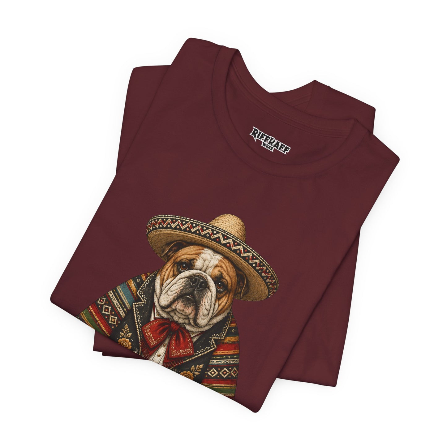 Bulldog in Sombrero T‑Shirt "Adios, Bitchachos!" Funny Mexican Fiesta Tee