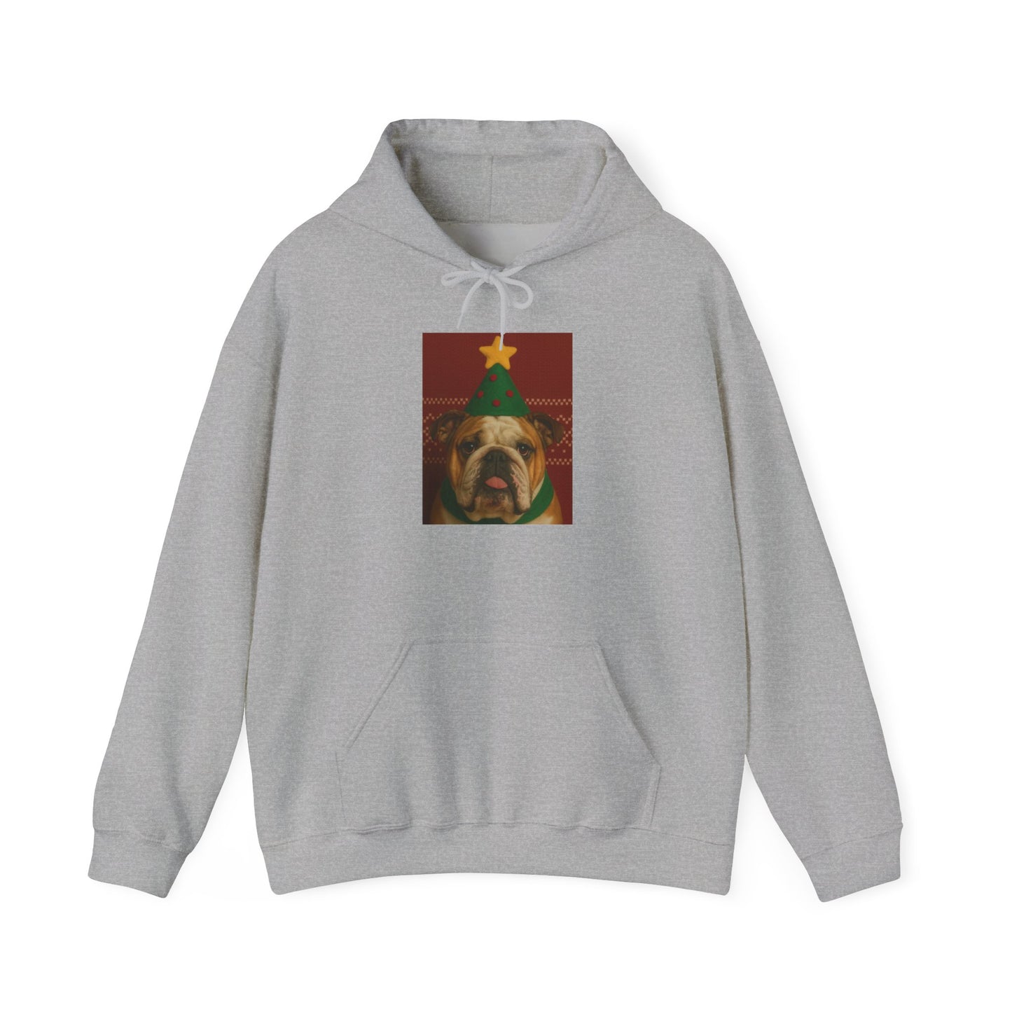 Christmas Bulldog Hoodie, Unisex Sweatshirt, Cozy Holiday Gift, Dog Lover Apparel, Festive Sweater For Winter Celebrations - Riff Raff Wear