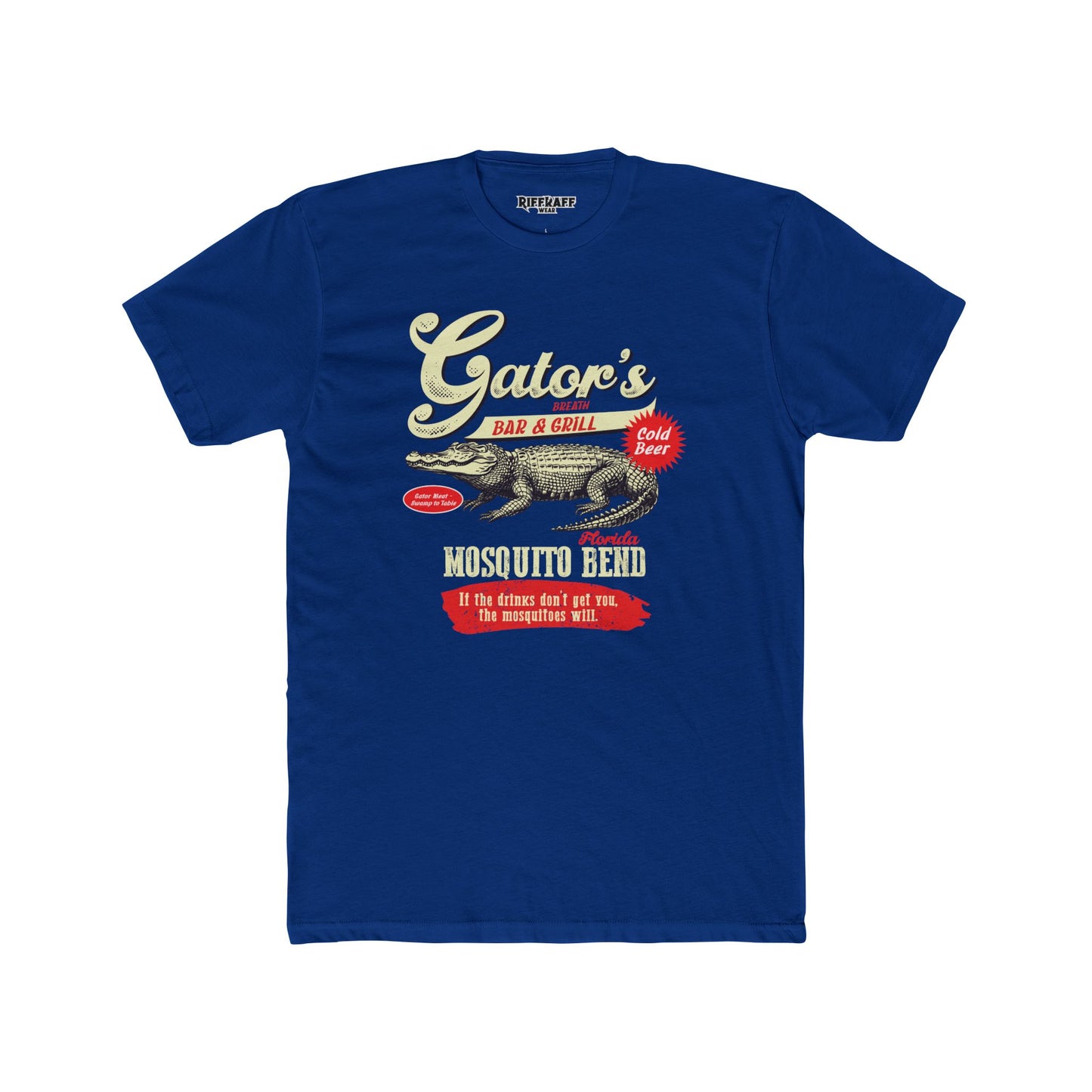 Gator's Bar & Grill Humor Tee - Unisex Cotton Crew Shirt - Riff Raff Wear