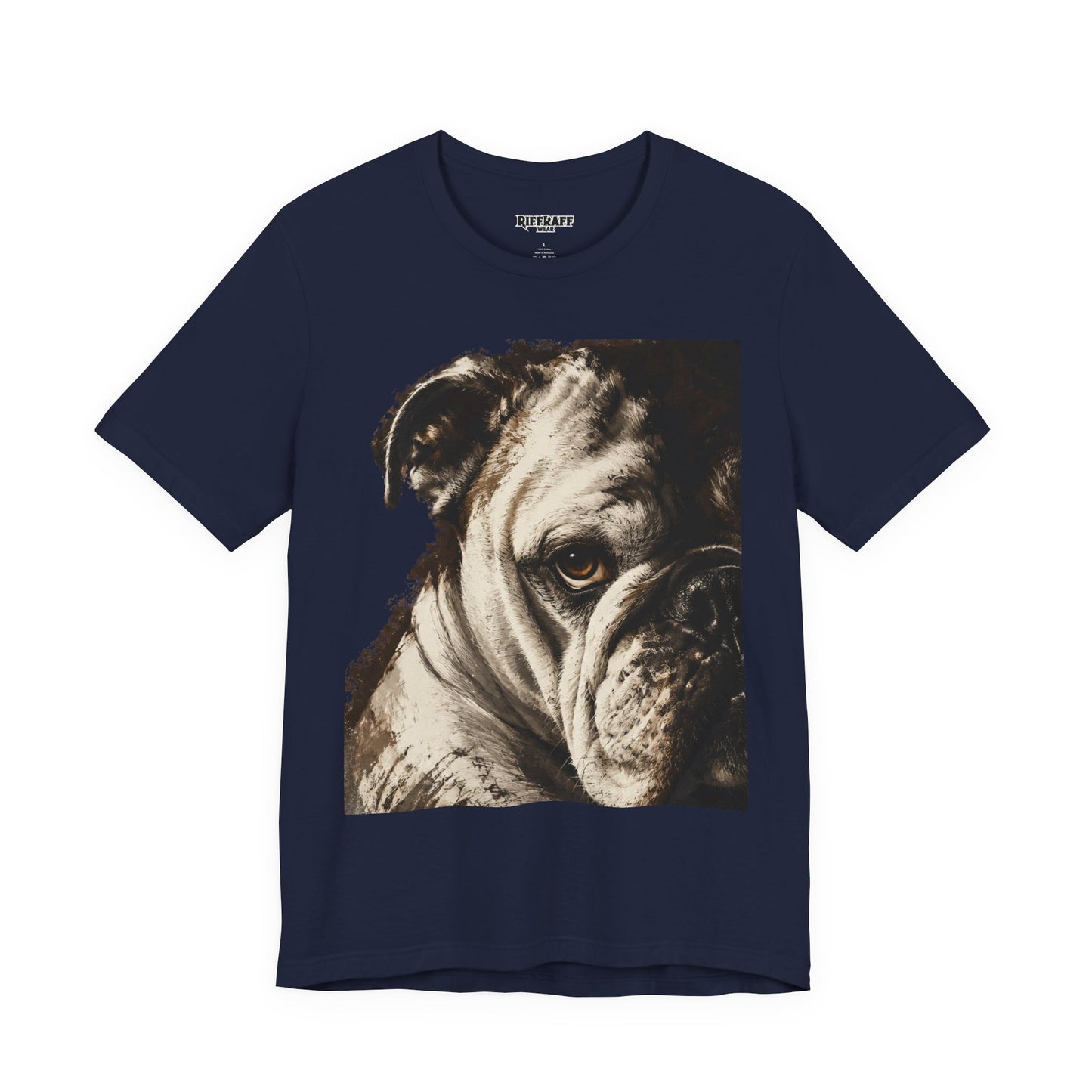 Bulldog Portrait T-Shirt Vintage Sepia Dog Graphic Tee