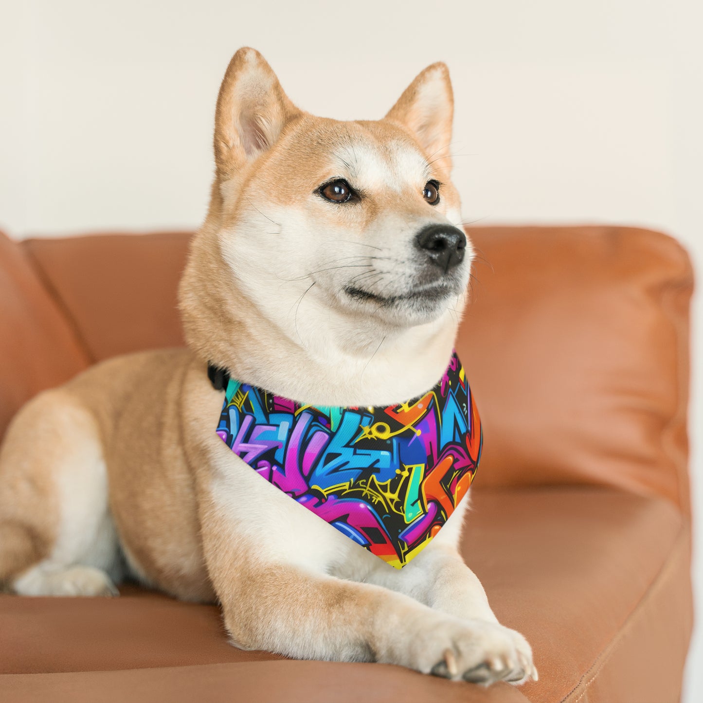 PetNique Graffiti Pet Bandana Collar