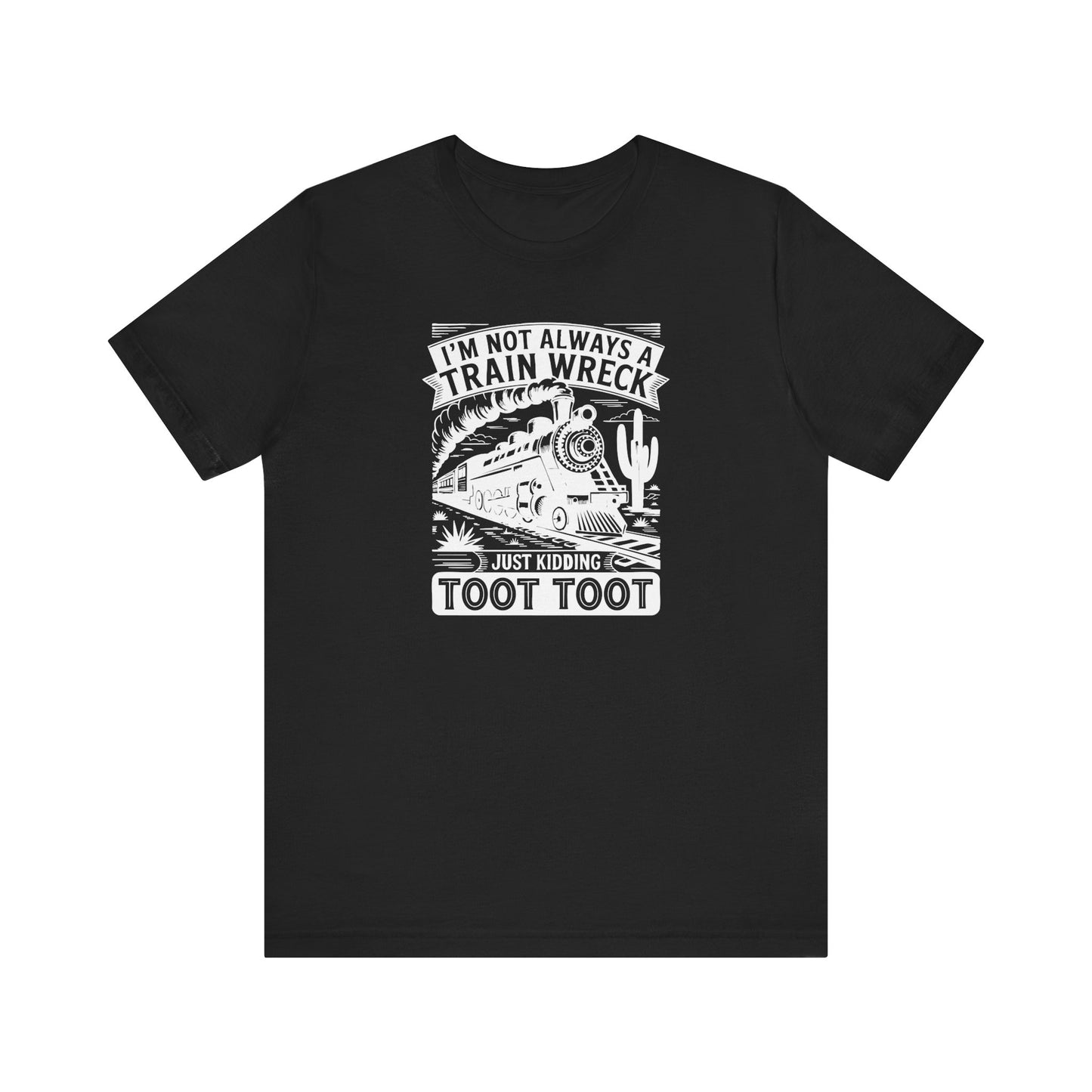 Funny Train Wreck Unisex Tee, Humorous Gift, Casual Wear, Graphic Tee, Birthday Gift, Train Lover Shirt - Riff Raff Wear